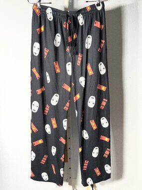 Studio Ghibli Spirited Away No-Face Bath Token Pajama Pants SZ Small - DEADSTOCK
